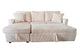 Sofá cama chaise longue con arcón corduroy crema, vista 5