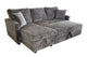 Sofá cama chaise longue con arcón corduroy gris, vista 5