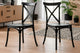 Silla de comedor Crossback en color negro