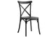 Silla de comedor Crossback en color negro, vista 2