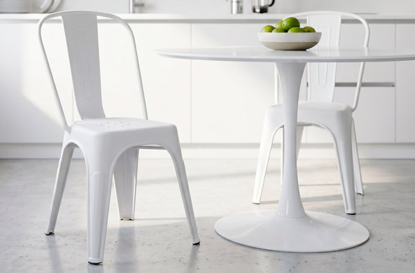 Silla de comedor Tolix blanco