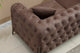 Sofá capitoné Cindy 3 plazas chocolate vintage, vista 8