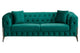Sofá capitoné Cindy 3 plazas velvet verde, vista 2