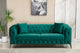 Sofá capitoné Cindy 3 plazas velvet verde, vista 6