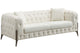 Sofá capitoné Cyndy 3 plazas linen blanco