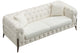 Sofá capitoné Cyndy 3 plazas linen blanco, vista 3