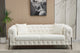 Sofá capitoné Cyndy 3 plazas linen blanco, vista 6