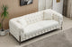 Sofá capitoné Cyndy 3 plazas linen blanco, vista 7