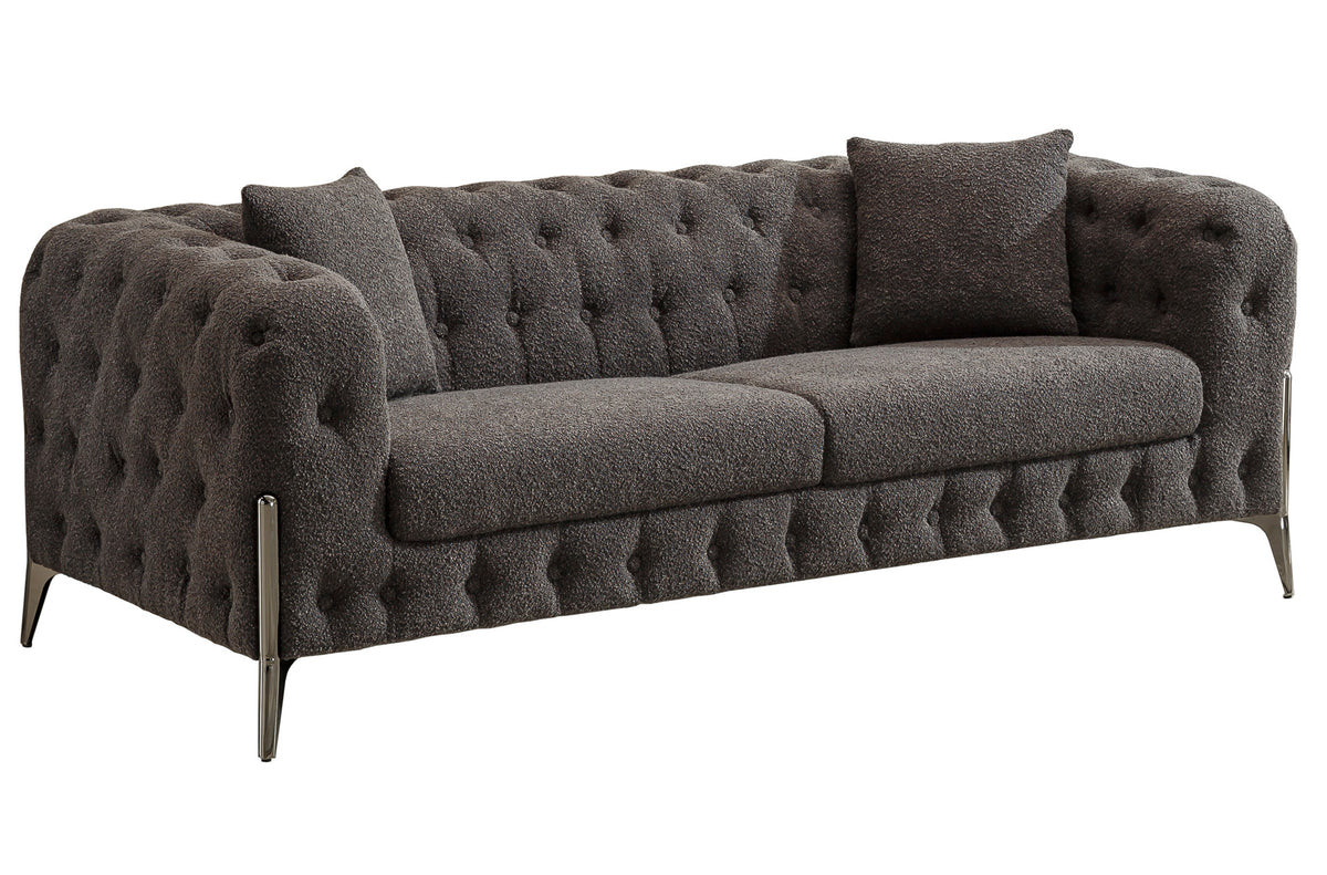 Sofá capitoné Cindy 3 plazas linen centeno