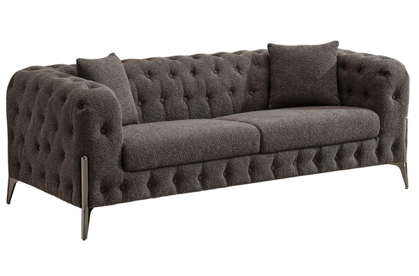 Sofá capitoné Cindy 3 plazas linen centeno