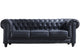 Sofá Chesterfield 3 plazas símil piel negro, vista 2