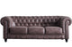 Sofá Chesterfield 3 plazas chocolate vintage, vista 2