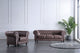 Sofá Chesterfield 3 plazas chocolate vintage, vista 3