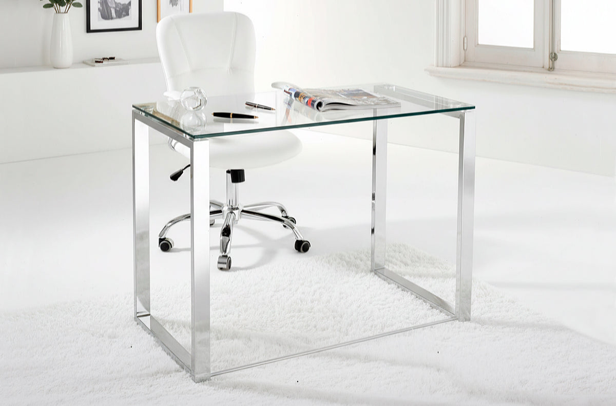 Mesa De Estudio O Despacho Modelo Benetto 100 X 50 Cm Patas Cromadas