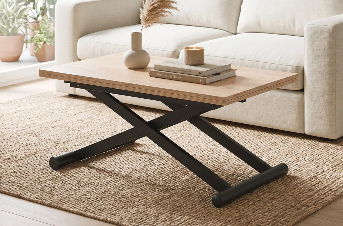 Mesa de centro elevable Natural