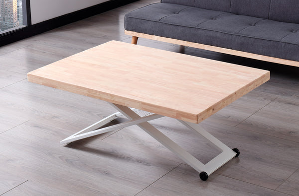 Mesa de centro elevable Zoe en color blanco