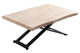 Mesa de centro elevable Zoe tapa con forma negro, vista 2