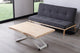 Mesa de centro elevable Zoe tapa con forma blanco, vista 3