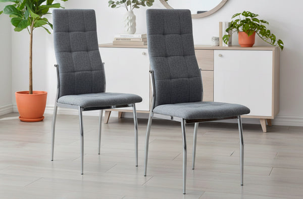 Silla de comedor Diana tejido gris