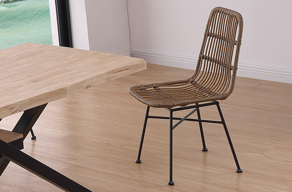 Silla de exterior Rattan Sintético