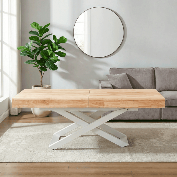 Mesa de comedor extensible Troya en color blanco