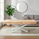 Mesa de comedor extensible Troya en color blanco