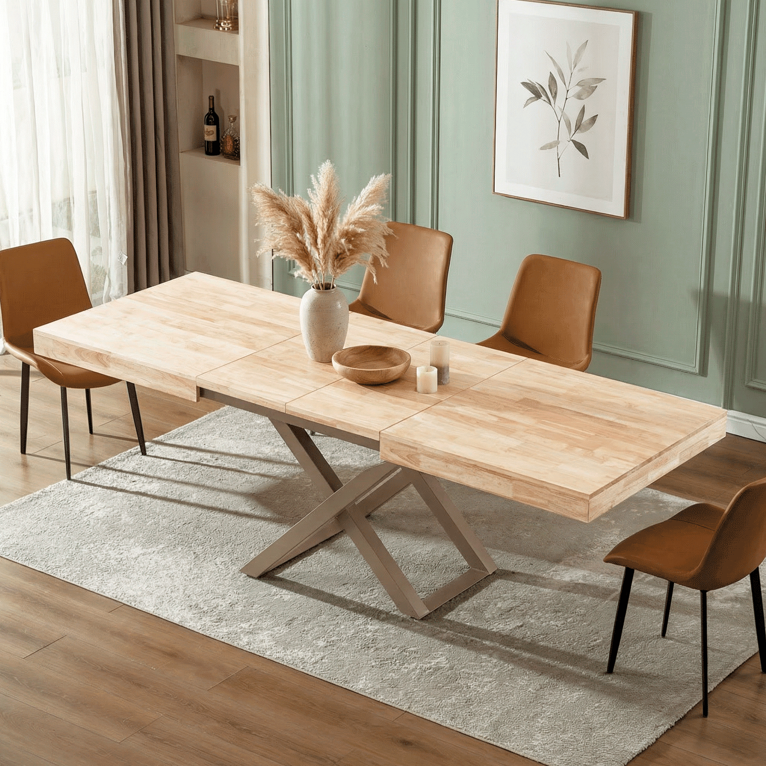 Mesa de comedor extensible Troya taupe