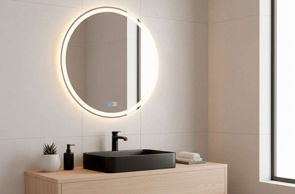 Espejo redondo LED antivaho Waterproof