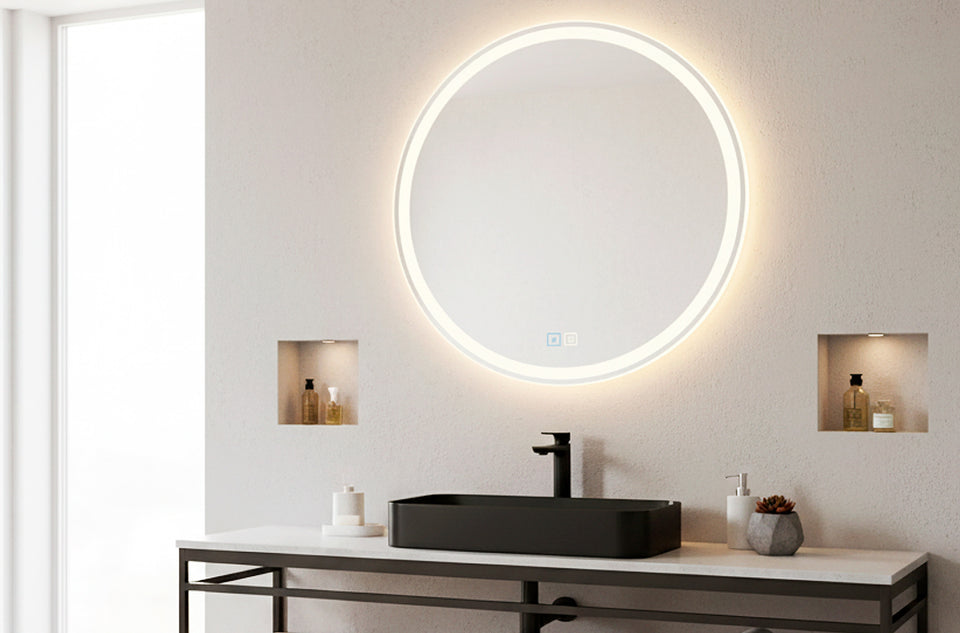 Espejo redondo LED antivaho Waterproof