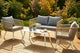 Conjunto de exterior Tirreno aluminio y ratán, vista 4