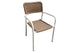 Silla de exterior Sava mimbre en color blanco, vista 2
