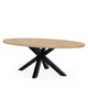 Mesa fija Sandy Ovalada roble / negro — detalle 1