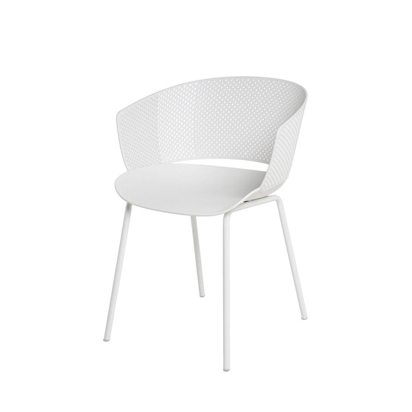 Silla Noelle blanco, silla de comedor, 58.5 × 55.5 × 79 cm