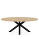 Mesa fija Sandy Ovalada roble / negro — detalle 2