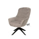 Fauteuil Bolonia Gris clair, en tissu pour le salon, vue en studio, 72.5 × 78 × 98 cm