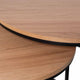 Ensemble de tables basses Adriano, table basse en chêne et métal pour le salon, en situation réelle