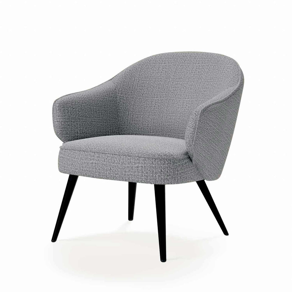 Butaca Macao gris, para el salón, 70 × 70 × 77 cm