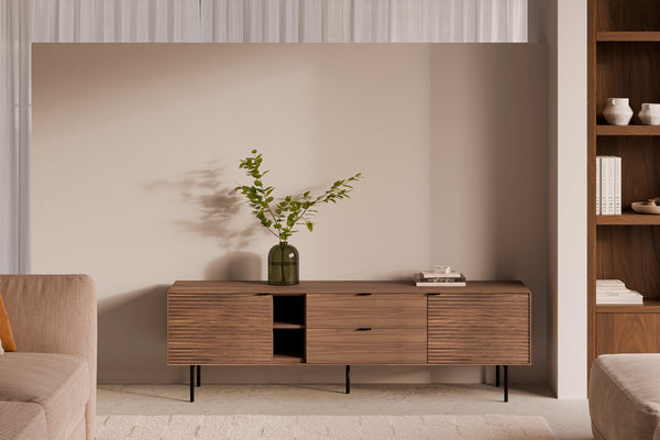 Mueble TV Tulsa Nogal metal 2 — vista principal