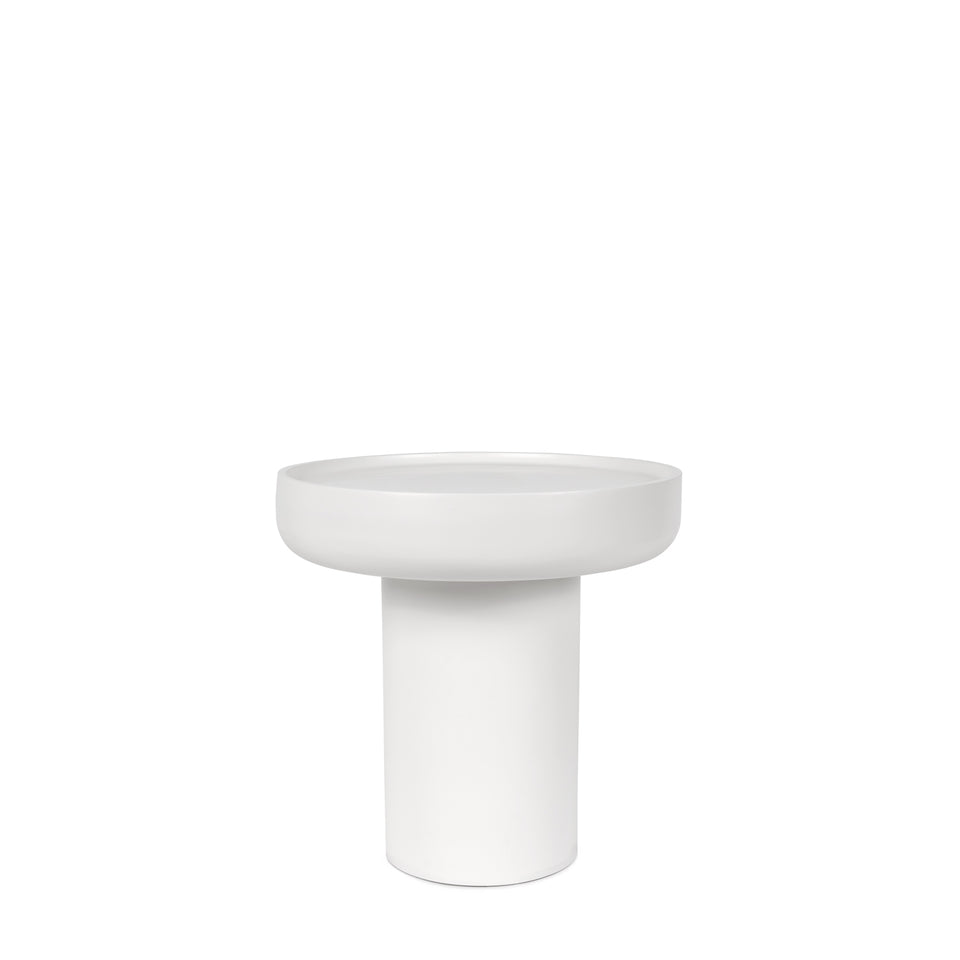 Table Rodney 50 cm / blanc, table d’appoint en MDF pour le salon