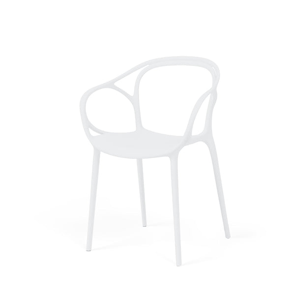 Silla Eilin blanco, silla de comedor, 58 × 55 × 80.5 cm