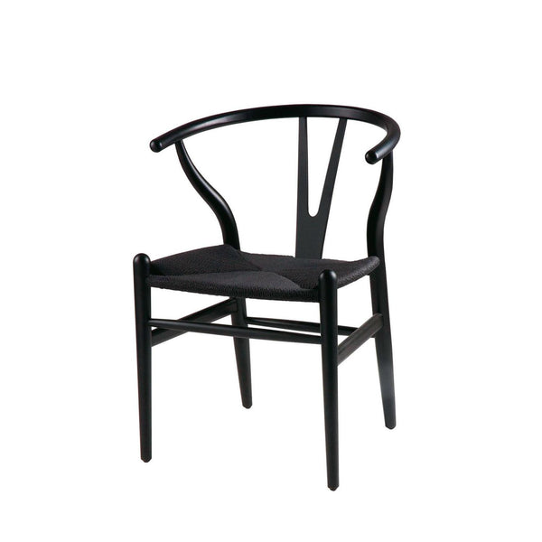 Silla Ada negro, silla de comedor, 56 × 55 × 55 cm