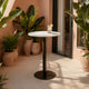 Mesa alta fija de exterior Lya en ambiente