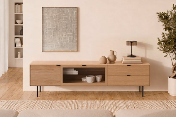 Mueble TV Tulsa Roble metal 3 — vista principal