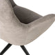 Fauteuil Bolonia Gris clair, en tissu pour le salon, détail de la finition