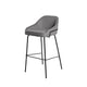 Tabouret haut Louis gris foncé, en tissu pour la salle à manger
