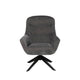 Fauteuil Bolonia Gris foncé, en tissu pour le salon, vue en studio 3