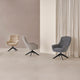 Fauteuil Bolonia Gris clair, en tissu pour le salon, en situation réelle 2