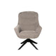 Fauteuil Bolonia Gris clair, en tissu pour le salon, vue en studio 3