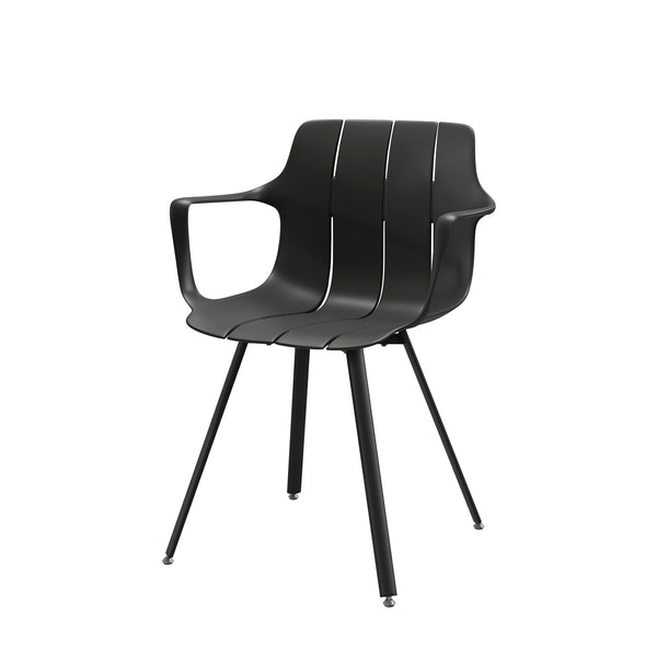 Silla Yamal negro, silla de comedor, 55 × 52 × 80 cm