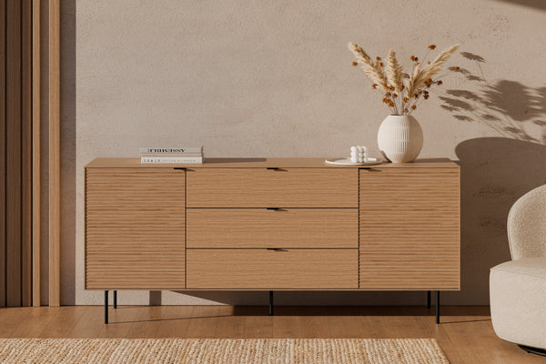 Aparador Tulsa Roble metal 3 — vista principal